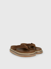 Billini Arley Faux Suede Thong Sandals Sandstone