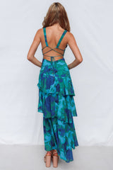 Elleny Maxi Dress - Green Floral