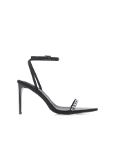 LEONORA - BLACK SATIN-DIAMANTE