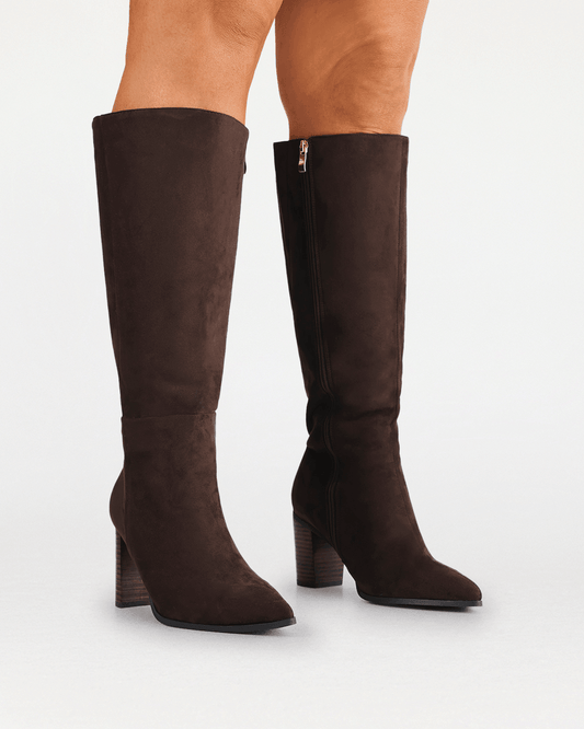 MELINA CURVE - DARK CACAO SUEDE