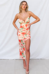 Reagan Maxi Dress - Orange Floral