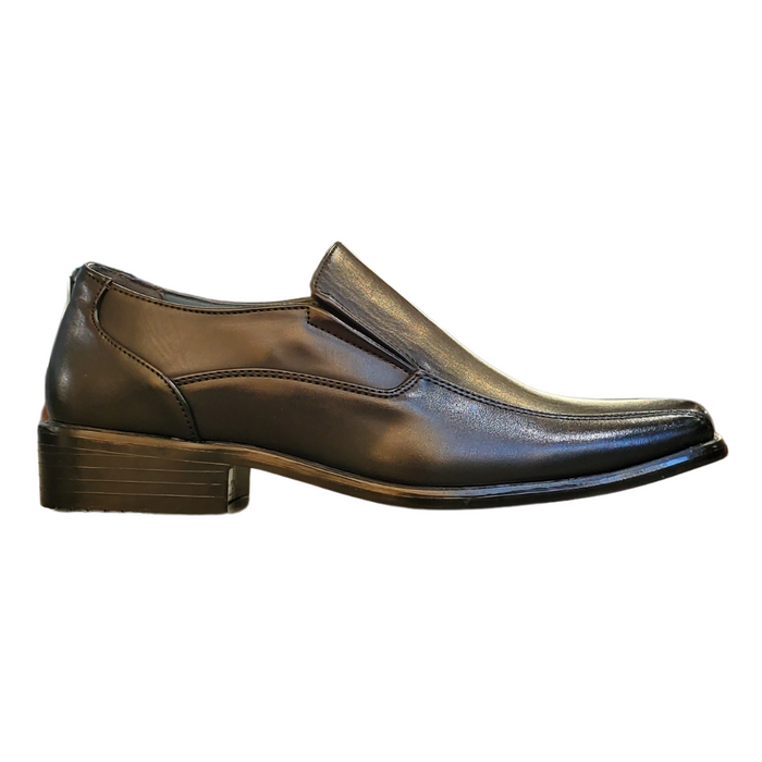 Alberto Fellini Joe Men's Black Square Toe Slip-On Dress Shoes