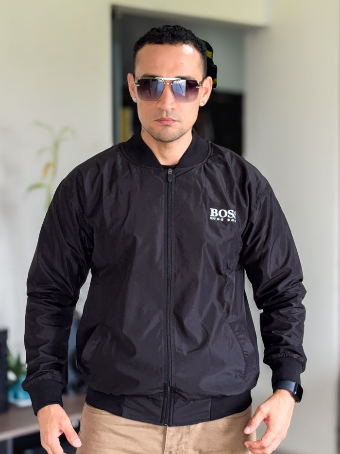 Chaqueta Bomber Jacket Premium HUGO BOSS Basica color negro