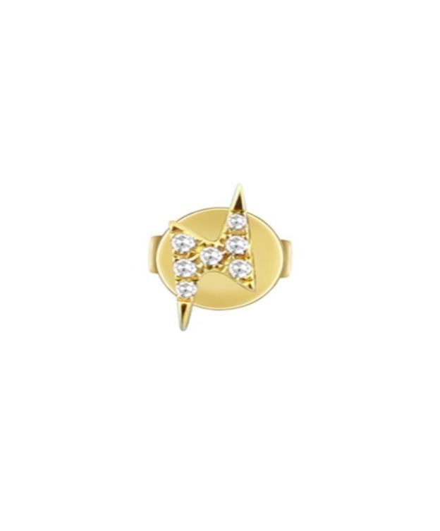 Diamond Mini Lightning Bolt Stud