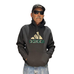 Adidas Men's 2 Tone Badge of Sport Hoodie Black JW4822