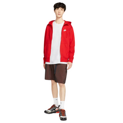 Nike Men's Fleece Zip Up Hoodie Red BV2645-657