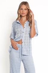 Cora Knit Shirt - Blue