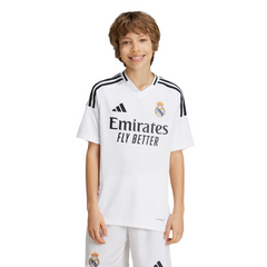 Real Madrid Big Kids' 24/25 Home Jersey White Shirt – IT5186