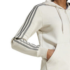 Adidas Women's Fleece Zip Hoodie Aluminium Beige | IY1732