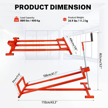 Heavy-Duty Lawn Mower Lift Jack – 880 LBS Adjustable Maintenance Lift