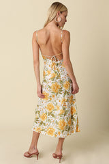 The Keira Floral Open-Back Maxi Dress