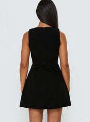 Alfalfa Corduroy Mini Dress Black