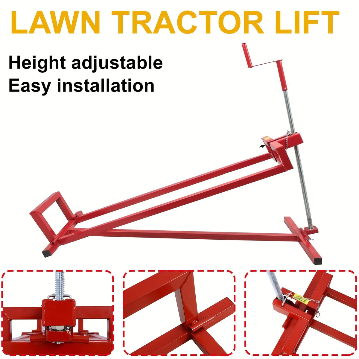 Heavy-Duty Lawn Mower Lift Jack – 880 LBS Adjustable Maintenance Lift