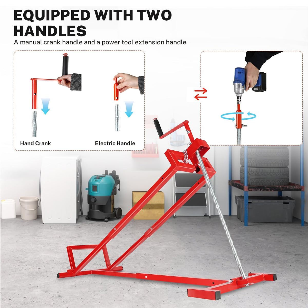Heavy-Duty Lawn Mower Lift Jack – 880 LBS Adjustable Maintenance Lift