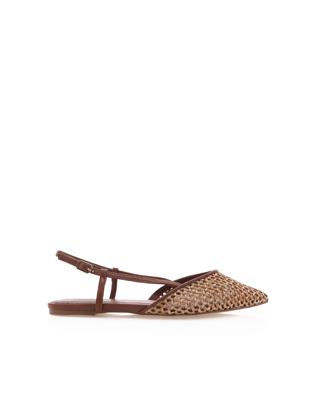 ALISON - DARK TAN-NATURAL RAFFIA