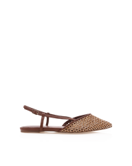 ALISON - DARK TAN-NATURAL RAFFIA
