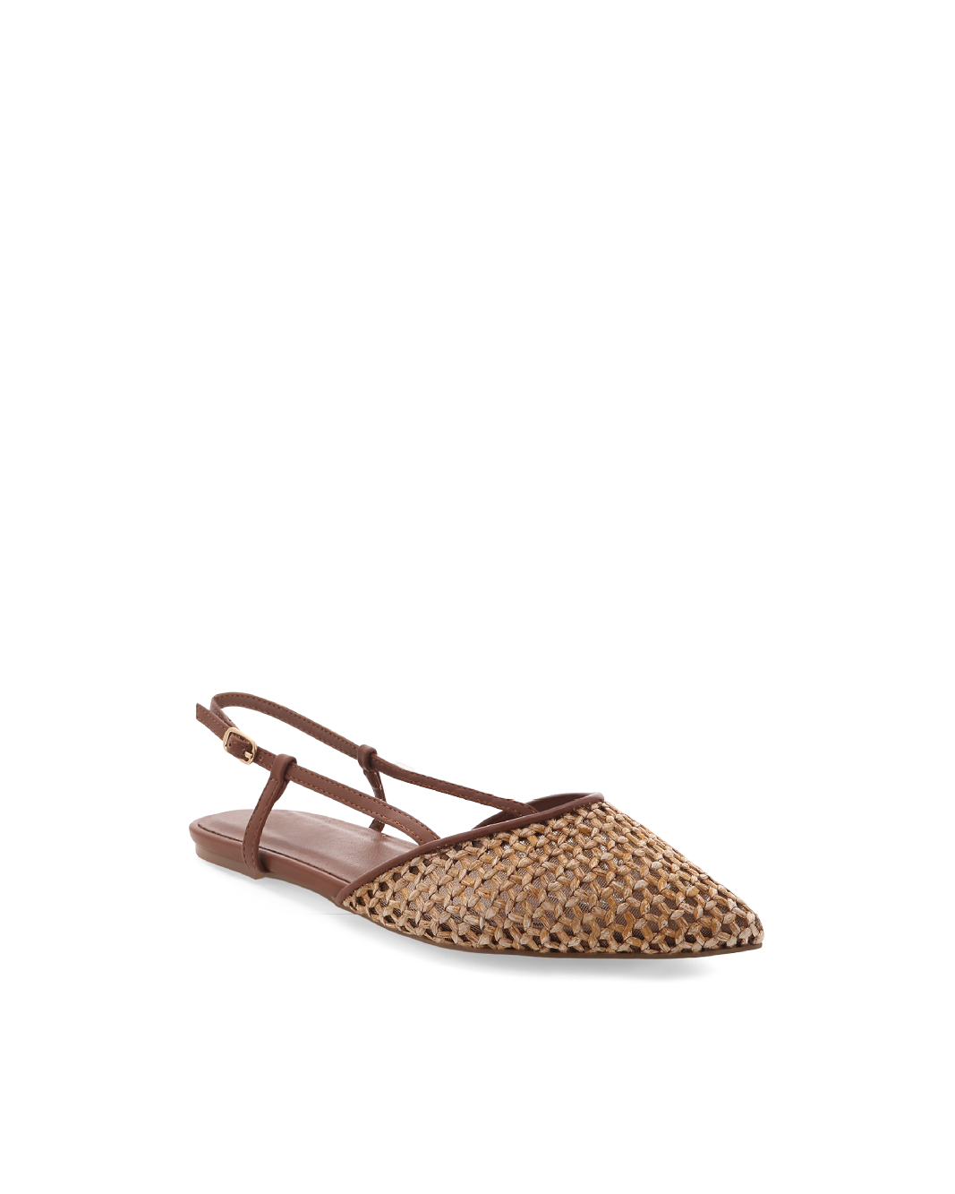ALISON - DARK TAN-NATURAL RAFFIA