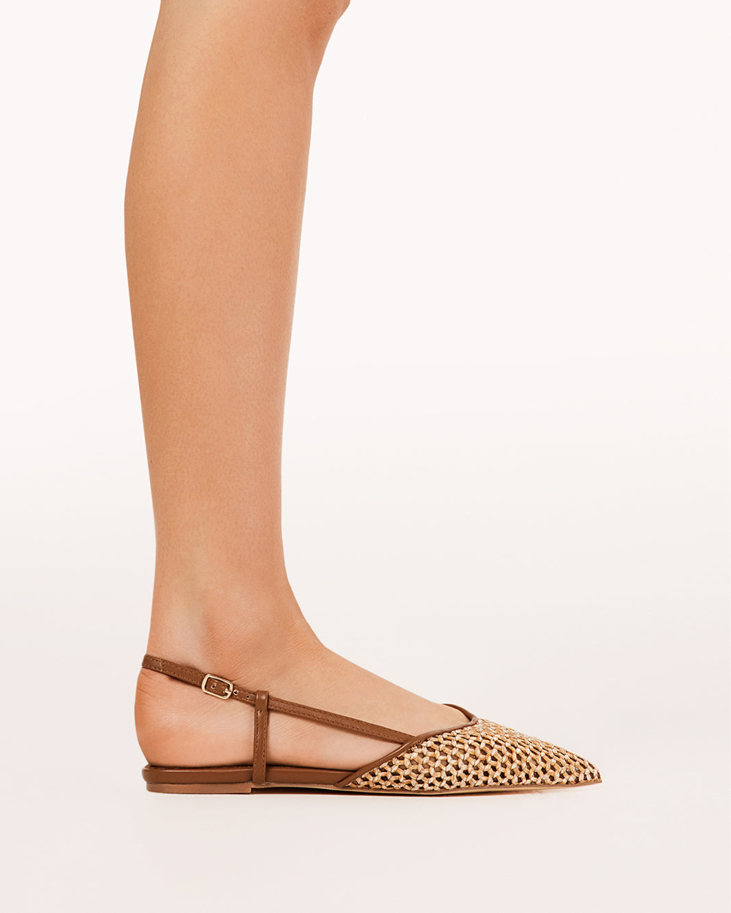 ALISON - DARK TAN-NATURAL RAFFIA