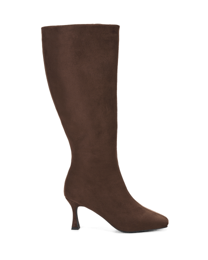 CORBIN EXTENDED CURVE - DARK CACAO SUEDE