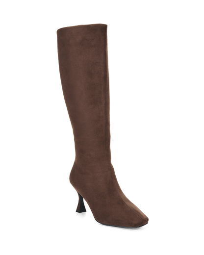 CORBIN EXTENDED CURVE - DARK CACAO SUEDE