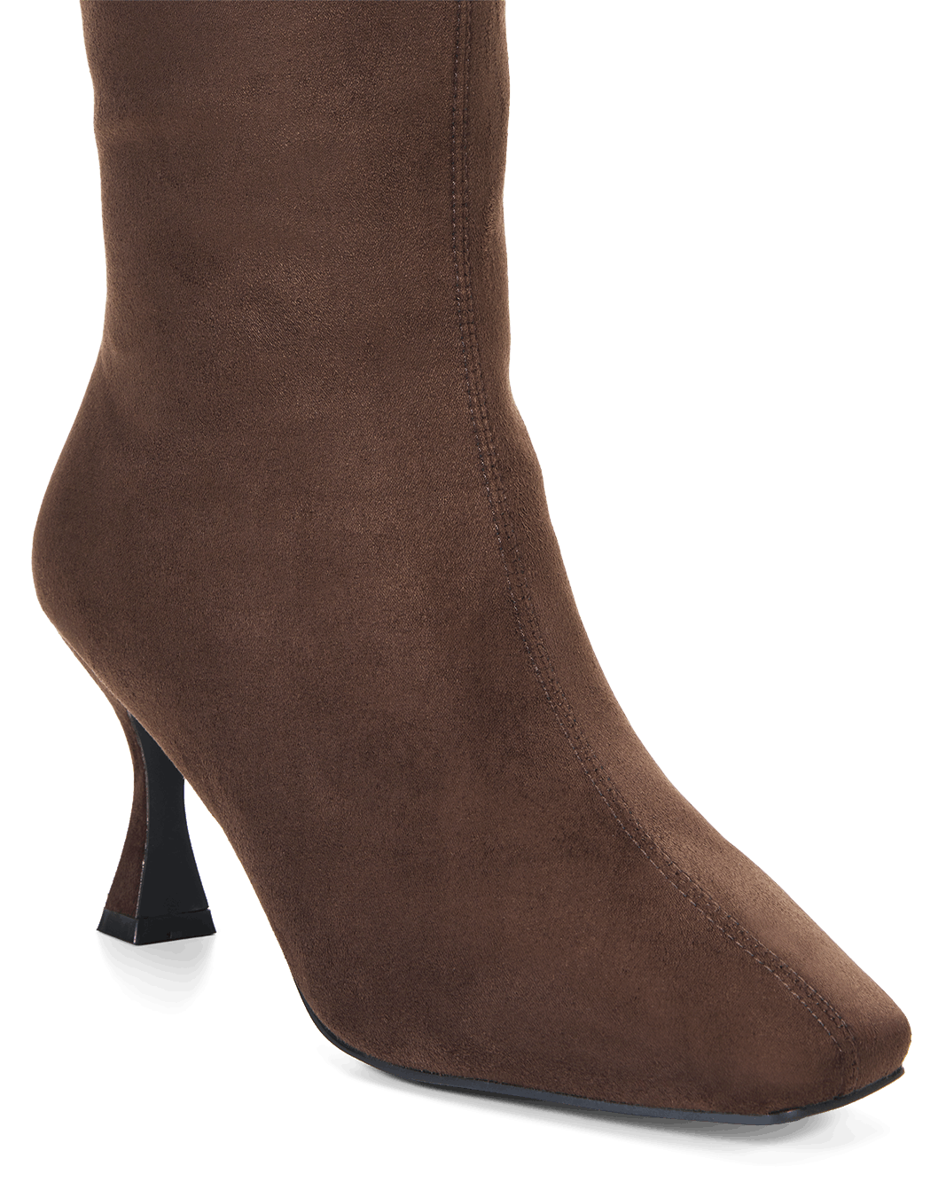 CORBIN EXTENDED CURVE - DARK CACAO SUEDE