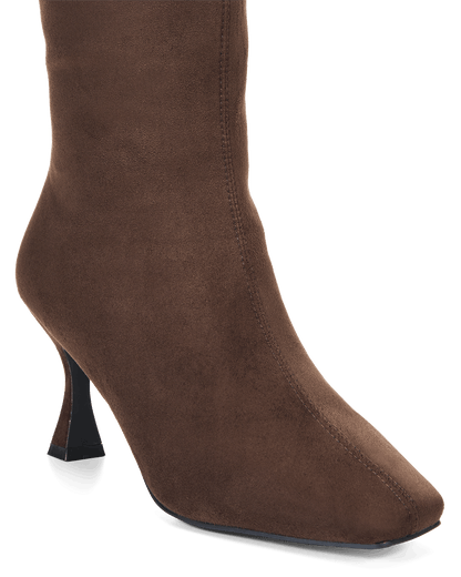 CORBIN EXTENDED CURVE - DARK CACAO SUEDE
