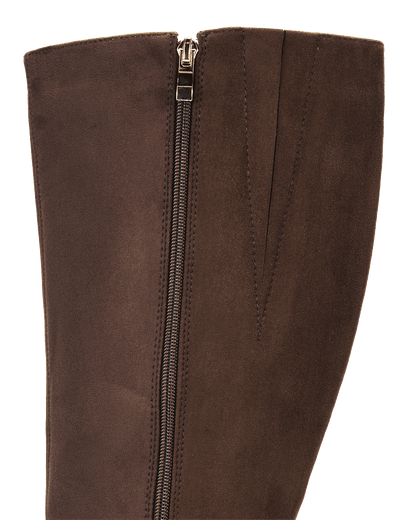 CORBIN EXTENDED CURVE - DARK CACAO SUEDE