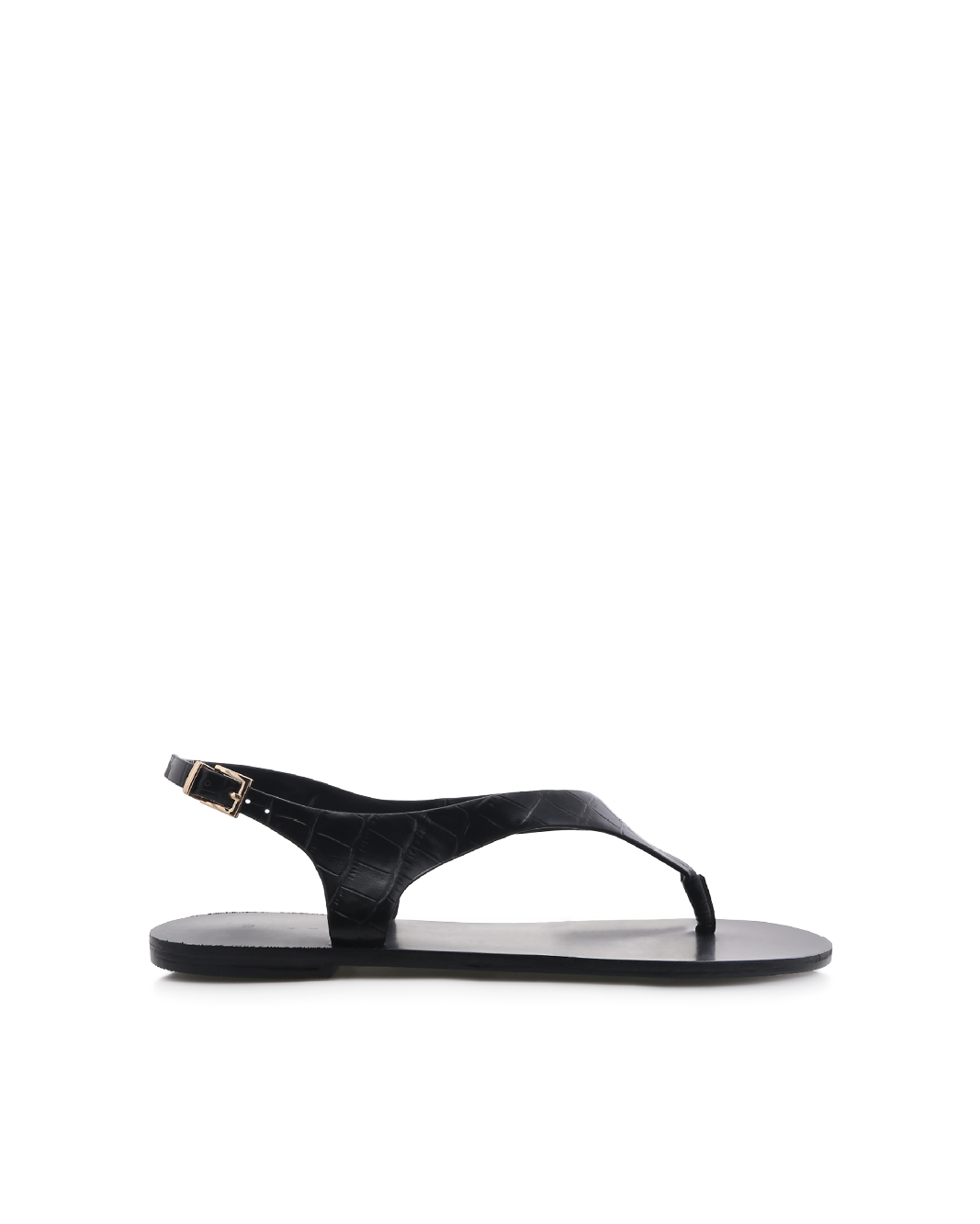 HILLA - MATTE BLACK CROC