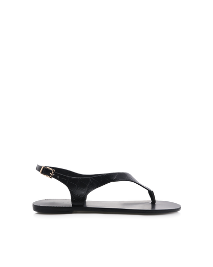 HILLA - MATTE BLACK CROC