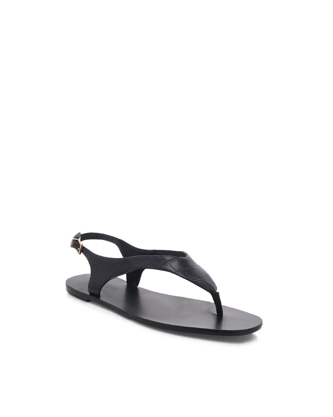 HILLA - MATTE BLACK CROC