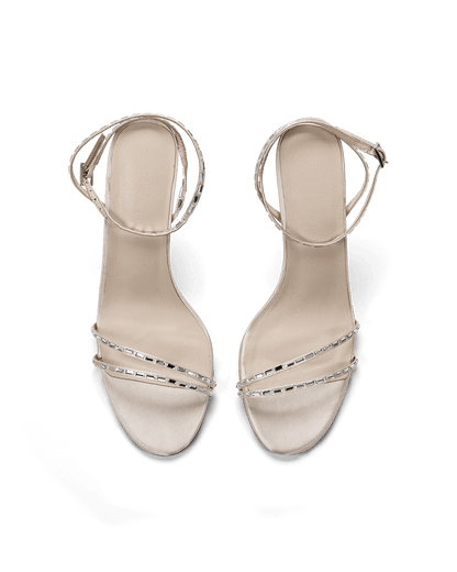 HUXLEE - CHAMPAGNE SATIN-DIAMANTE