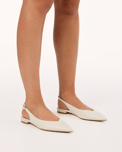 MALANI - BONE SAFFIANO SHINE