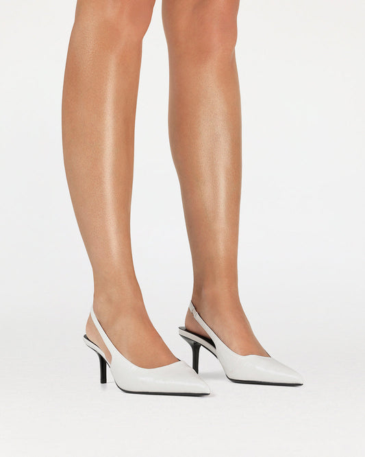 NAVEAH - WHITE PATENT CROC