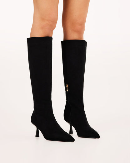 PORTIE - BLACK SUEDE