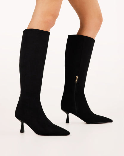 PORTIE - BLACK SUEDE