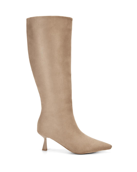 PORTIE EXTENDED CURVE - STONE SUEDE