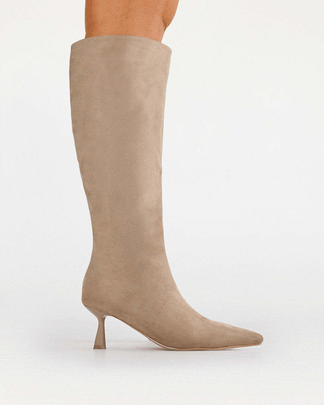 PORTIE EXTENDED CURVE - STONE SUEDE