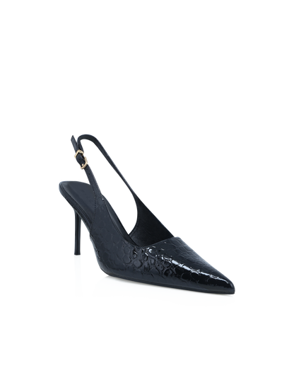 ROONEY - BLACK GLOSS CROC