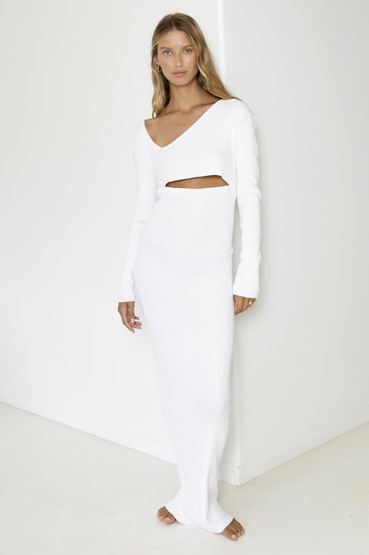 SNDYS Aurora Maxi Dress White