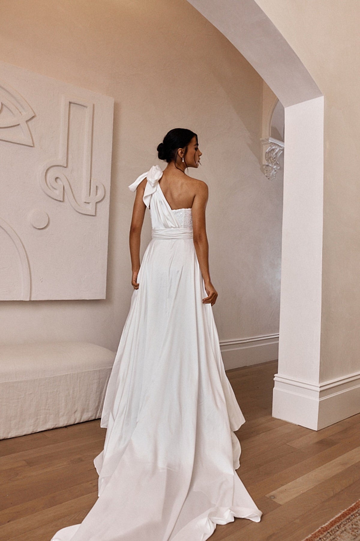 Francene Two Piece Sequin Maxi Dress White