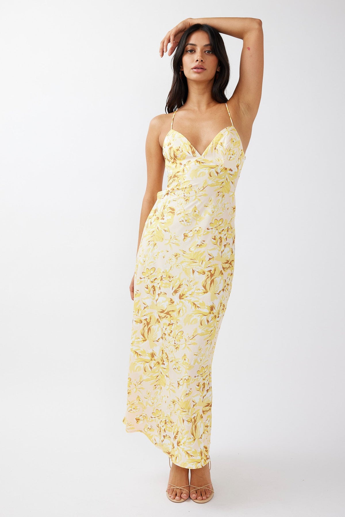 True Divine Strappy Back Maxi Dress Floral Sun