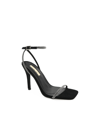 STARLETTE - DIAMANTE-BLACK SUEDE