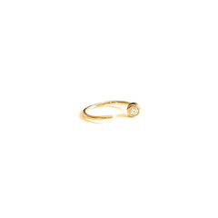 Bezel Diamond Earring