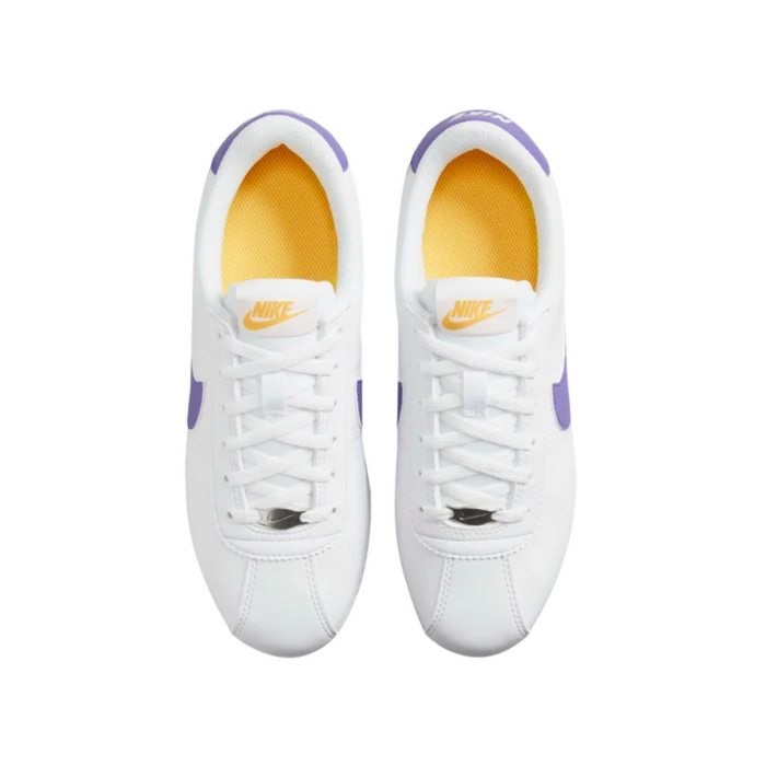 Nike Big Kids' Cortez Shoes – White/Purple DM0950-105