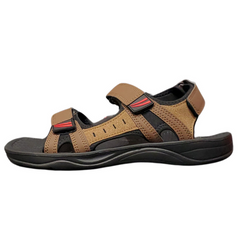 Brown Men's Adjustable Strap Sandals