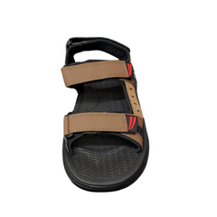 Brown Men's Adjustable Strap Sandals