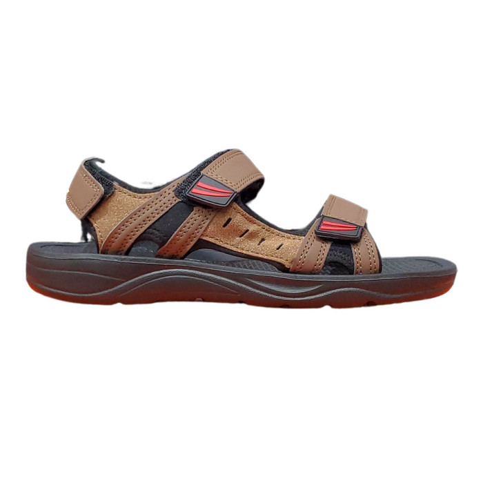 Brown Men's Adjustable Strap Sandals