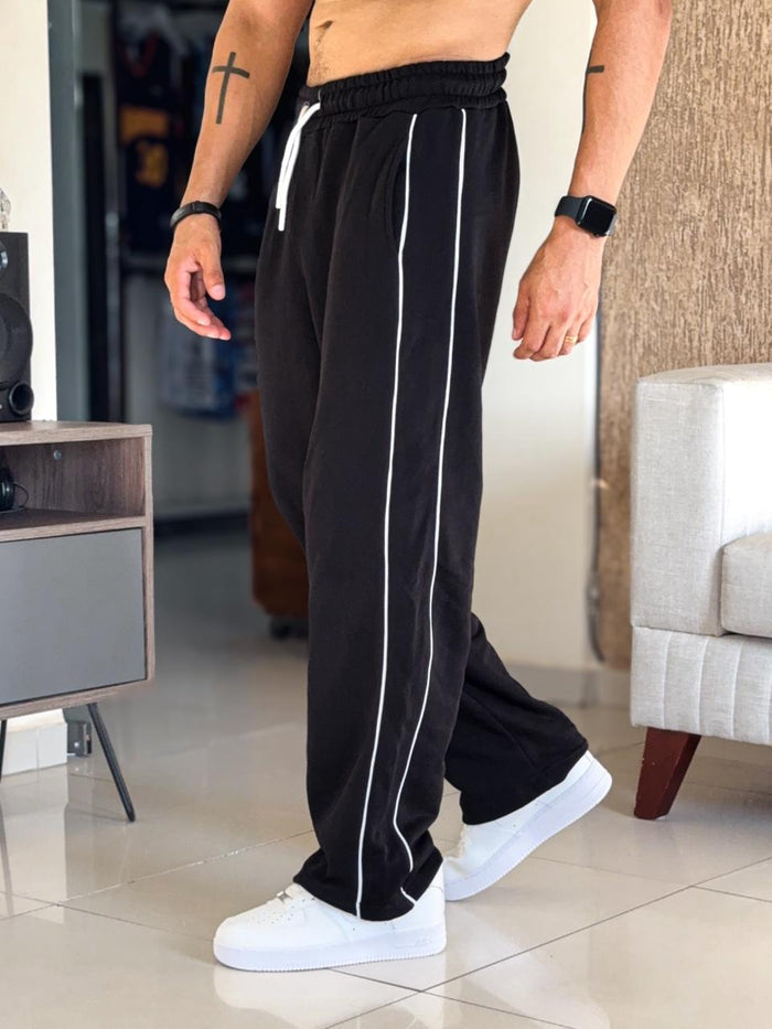 Buso Baggy Premium Negro con Venas Blancas, Frizado