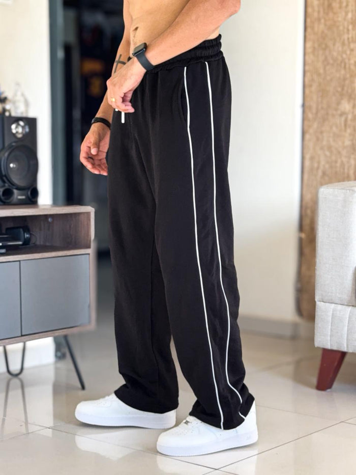 Buso Baggy Premium Negro con Venas Blancas, Frizado