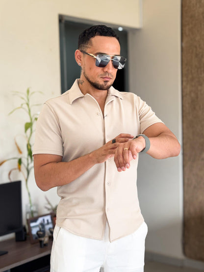 Camisa All Money crema oversize